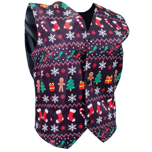 The Christmas Shop Festive Christmas Waistcoat Multi Colour